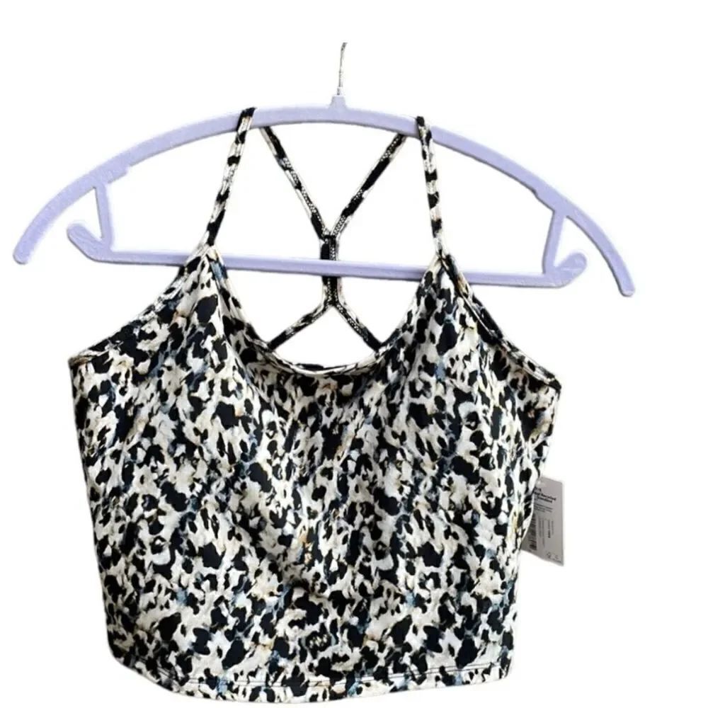 CORE 10 sports Bra NWT leopard print with grey color size L